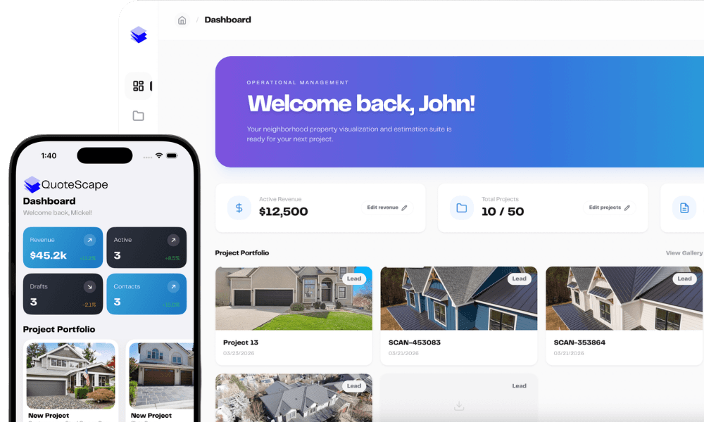 QuoteScape Dashboard and Mobile App